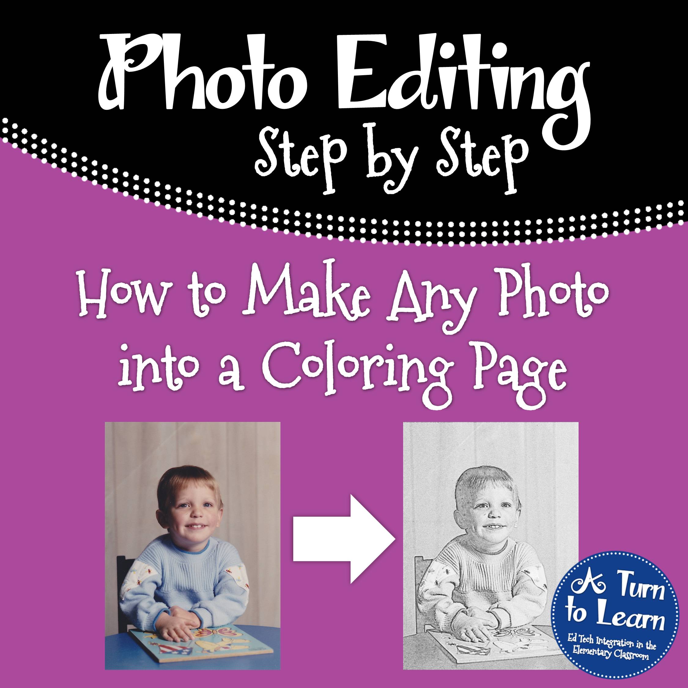 How to make any picture a coloring page â a turn to learn