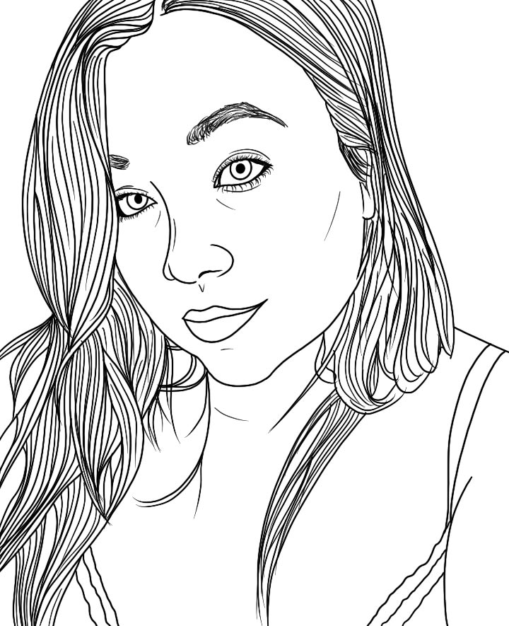 Turn your photo into a coloring page by z