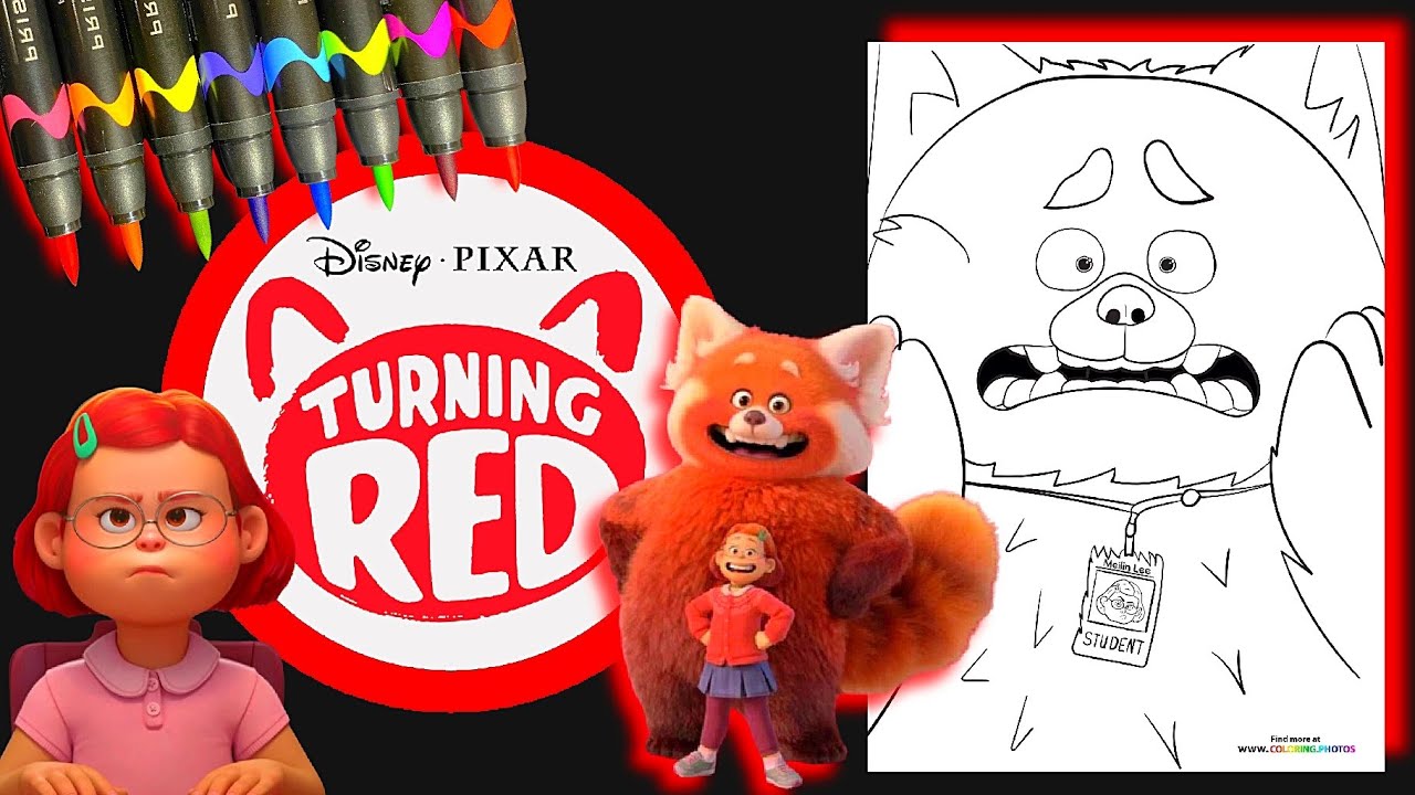 Coloring mei lee as red panda disney pixar turning red ððð