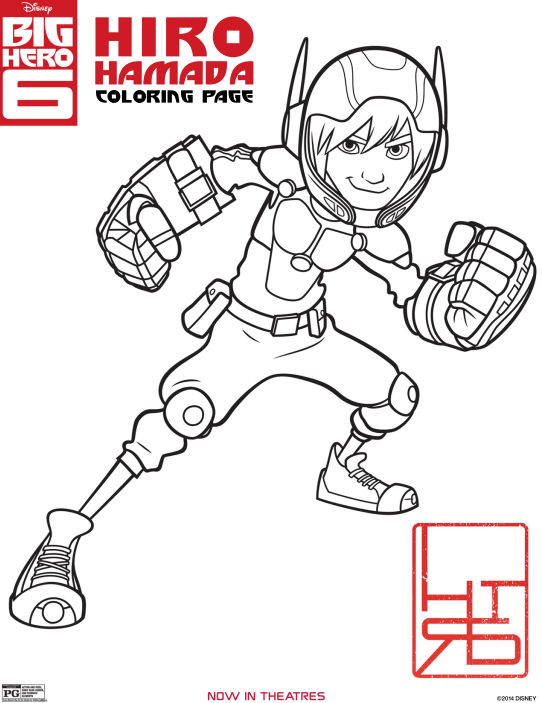 Big hero coloring pages