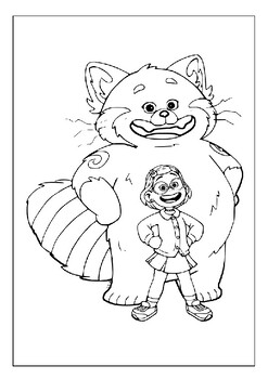 Experience adventure and growth printable turning red coloring pages for kids