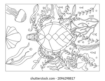 Sea turtle coloring pages images stock photos d objects vectors