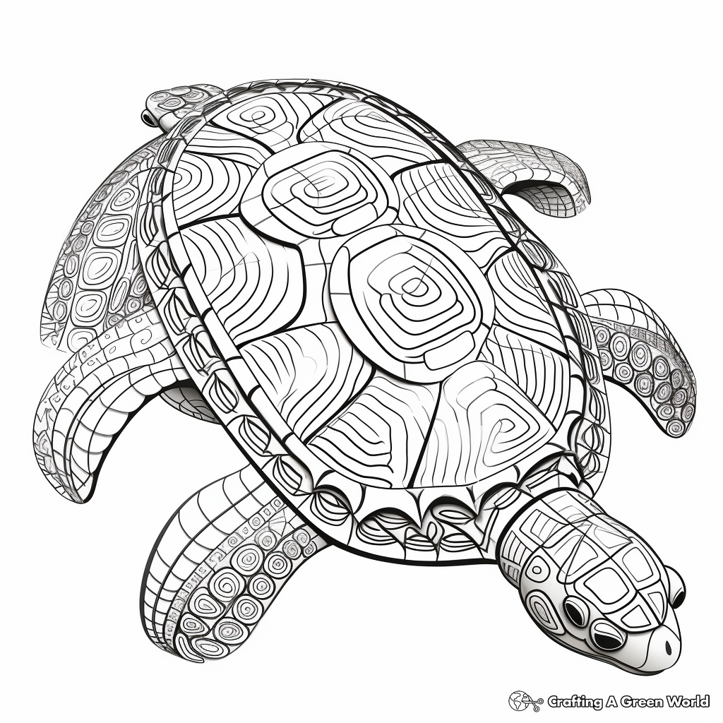 Turtle shell coloring pages