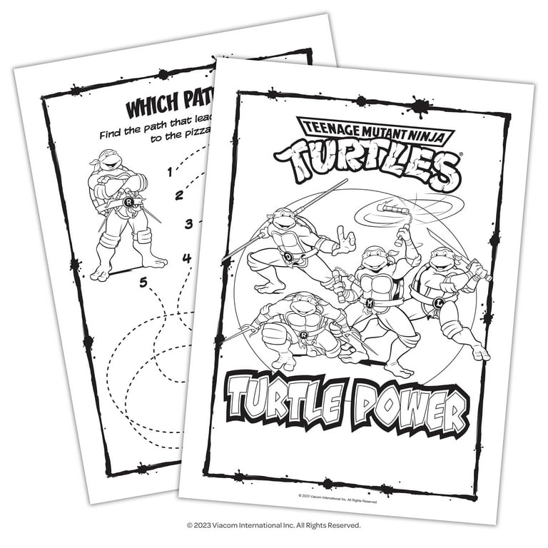 Teenage mutant ninja turtles coloring and activity book with paper mask pages paperback childrens book