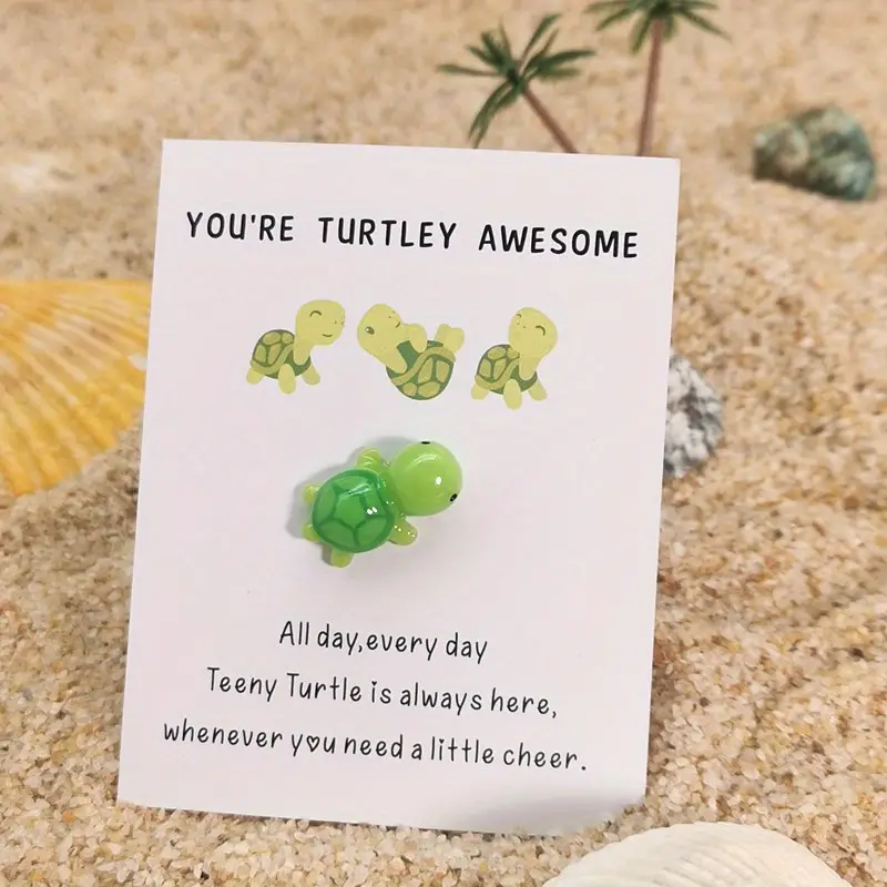 Youre turtley awesome pocket turtle hug cheer up card with