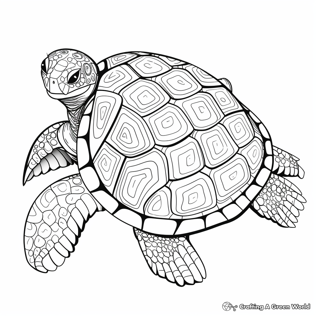 Turtle shell coloring pages