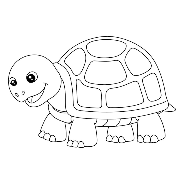 Premium vector turtle coloring page isolated for kids