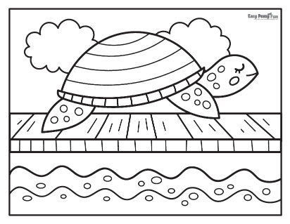 Turtle coloring pages