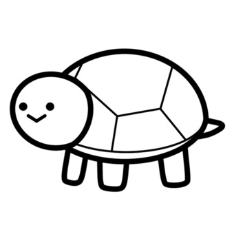 Free vectors turtle coloring page