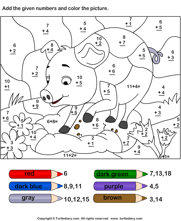 Color by adding numbers