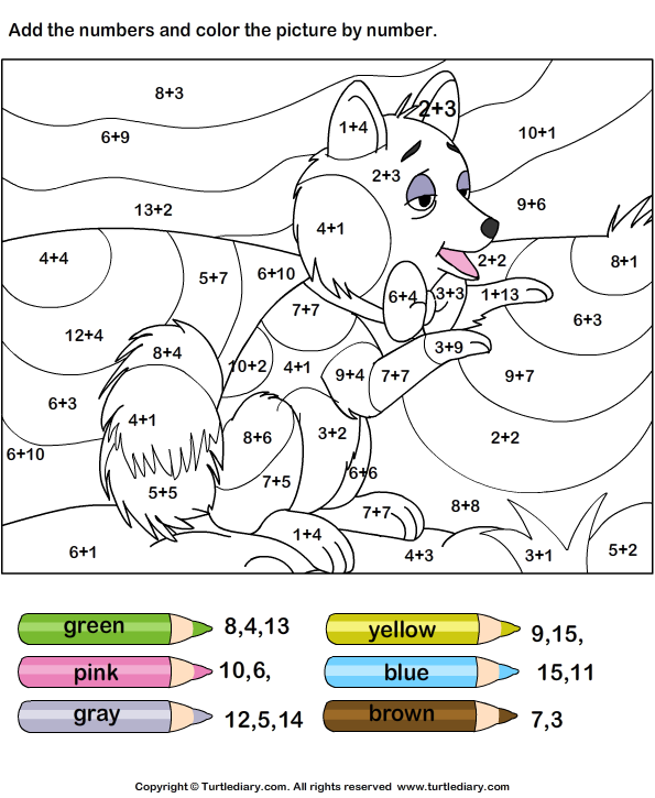 Color by adding numbers