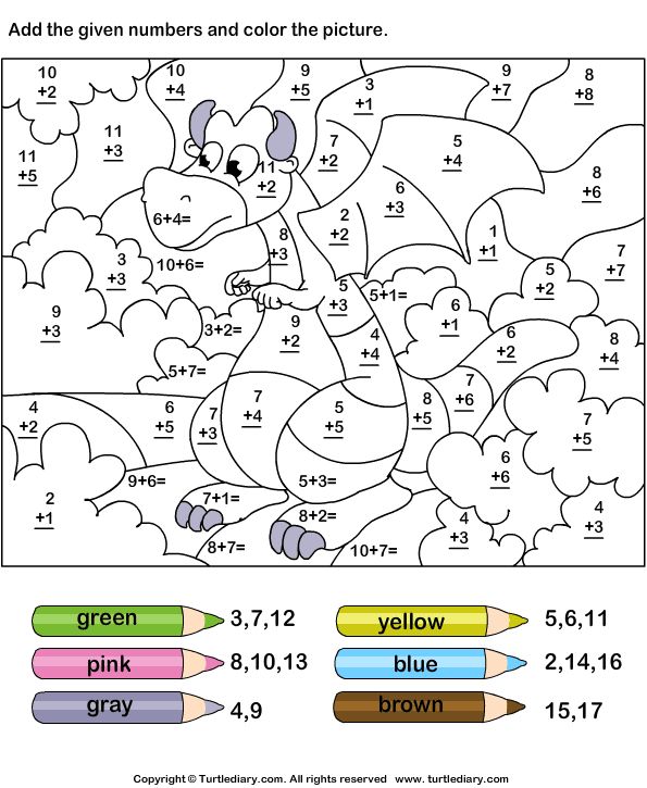 Color by adding numbers