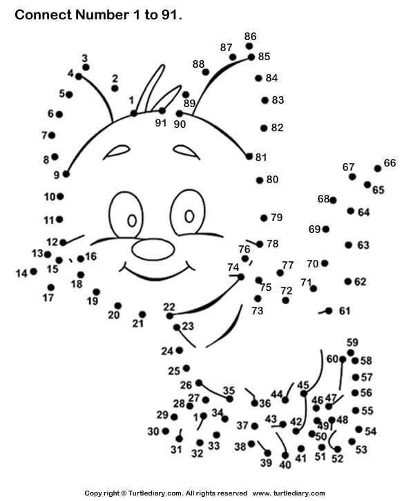 Download and print turtle diarys connect numbers one to hundred worksheet our large collectiâ connect the dots preschool math games printables math worksheets