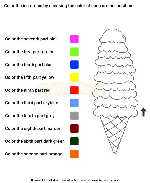 Download and print turtle diarys color by checking ordinal position worksheet our large colleâ ordinal numbers math worksheets preschool math games printables