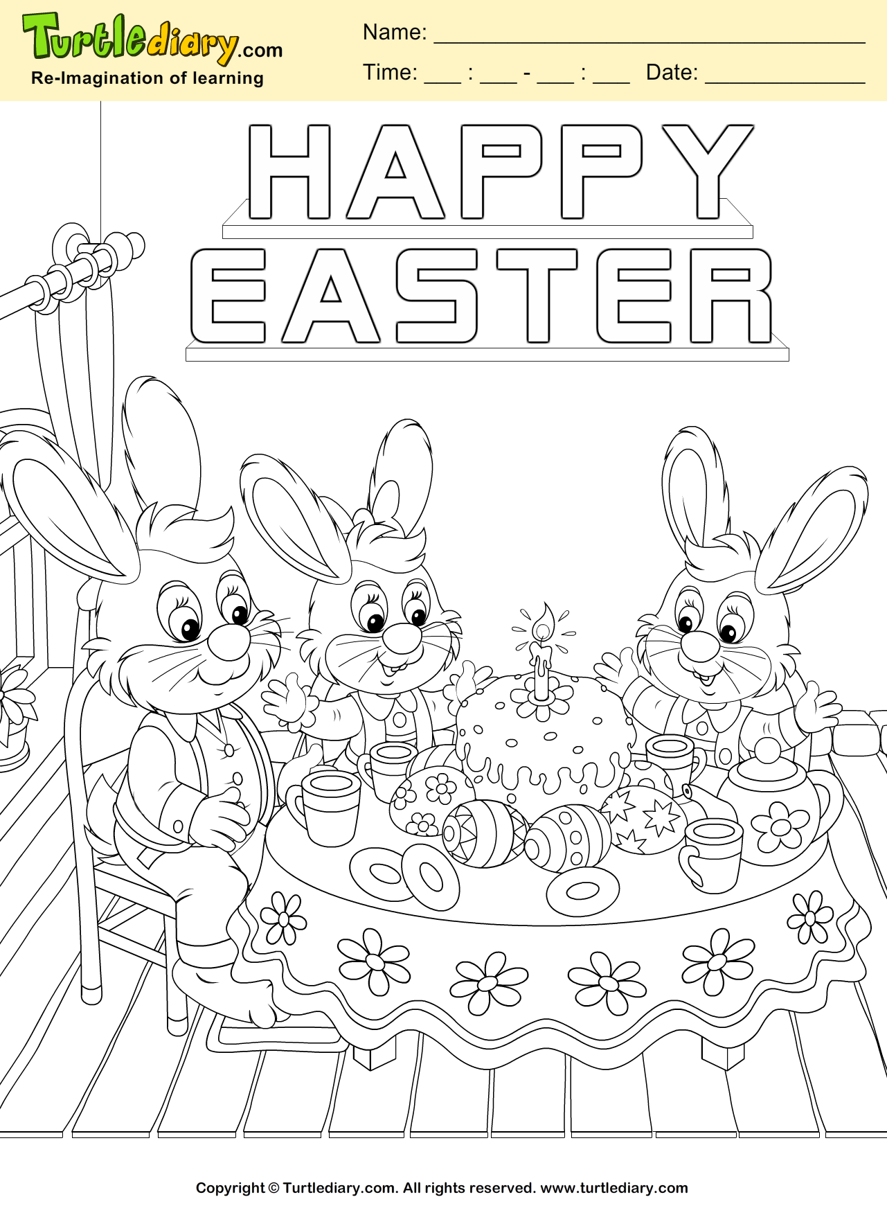 Download print and color turtle diarys happy easter bunny coloring page for a fun activityâ bunny coloring pages easter coloring pages easter bunny colouring