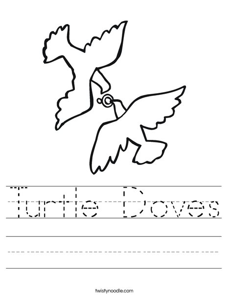 Turtle doves worksheet