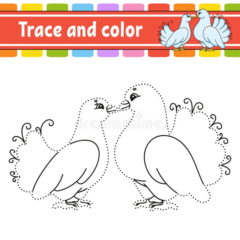 Coloring book children pigeon stock illustrations â coloring book children pigeon stock illustrations vectors clipart