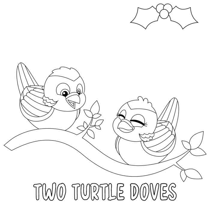 Days of christmas coloring pages free printable cute coloring pages for kids and adults