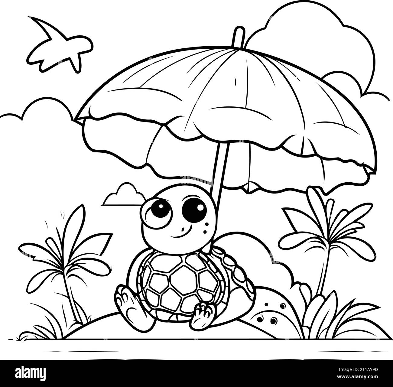 Turtle coloring fun cut out stock images pictures