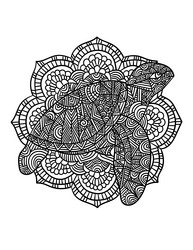 Turtle mandala vector images