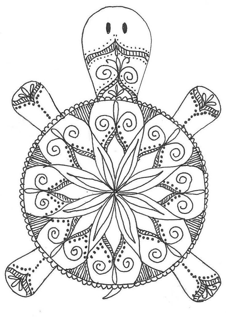 Mandala coloring pages coloring pages turtle coloring pages