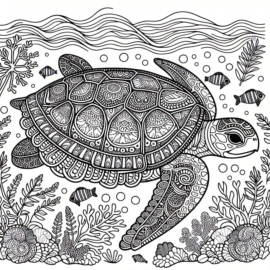 Turtle coloring pages â custom paint by numbers