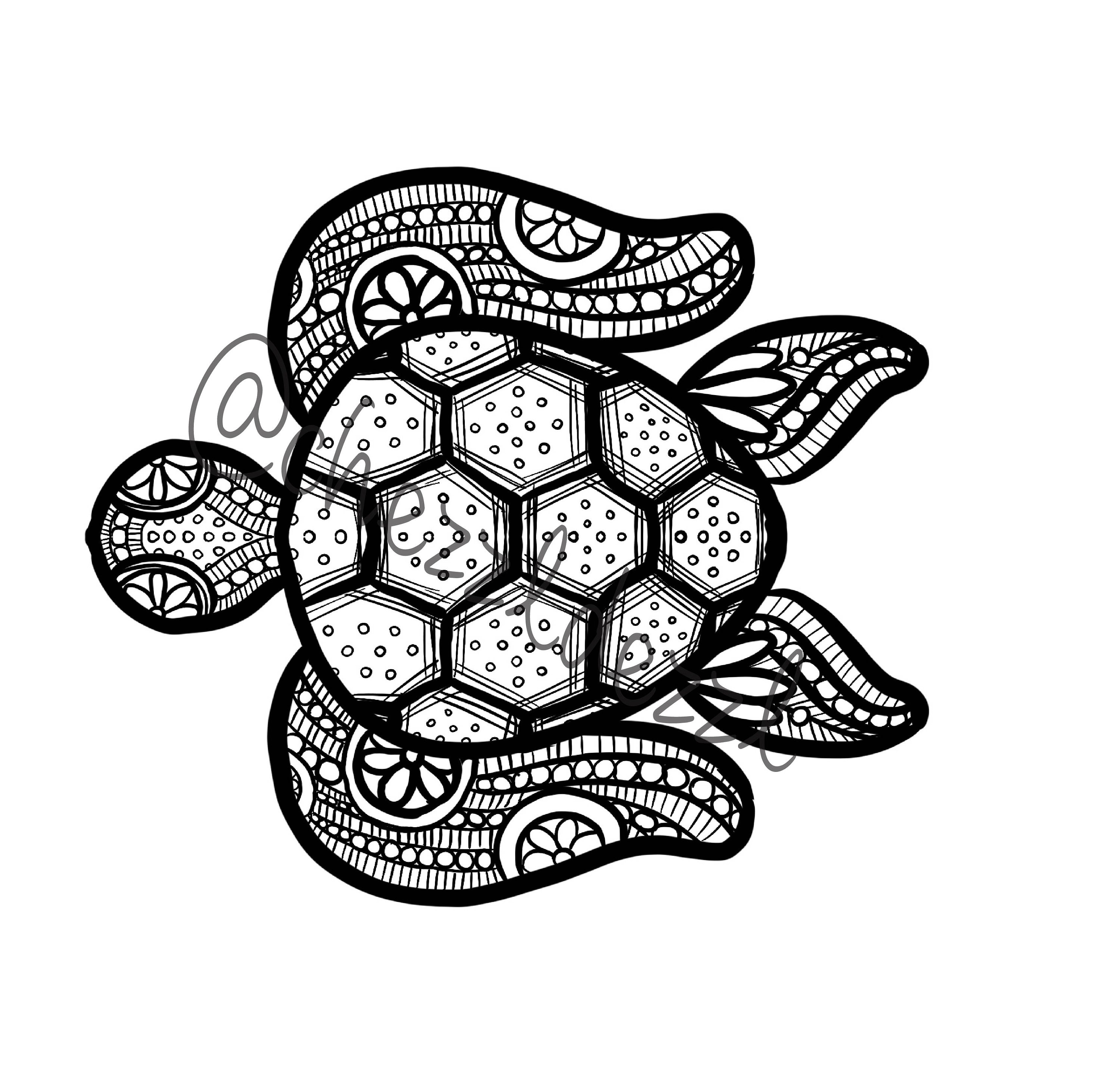 Turtle coloring page