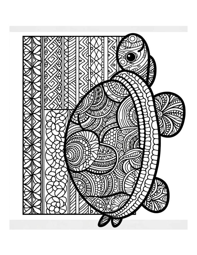 Free printable turtle coloring pages