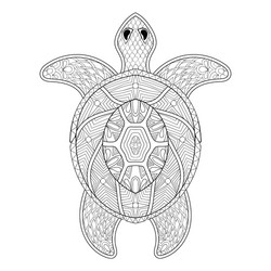 Turtle mandala vector images