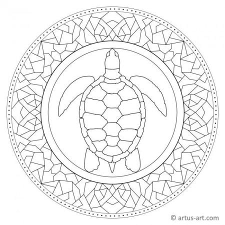 Turtle mandalas printable turtle mandala coloring pages for free