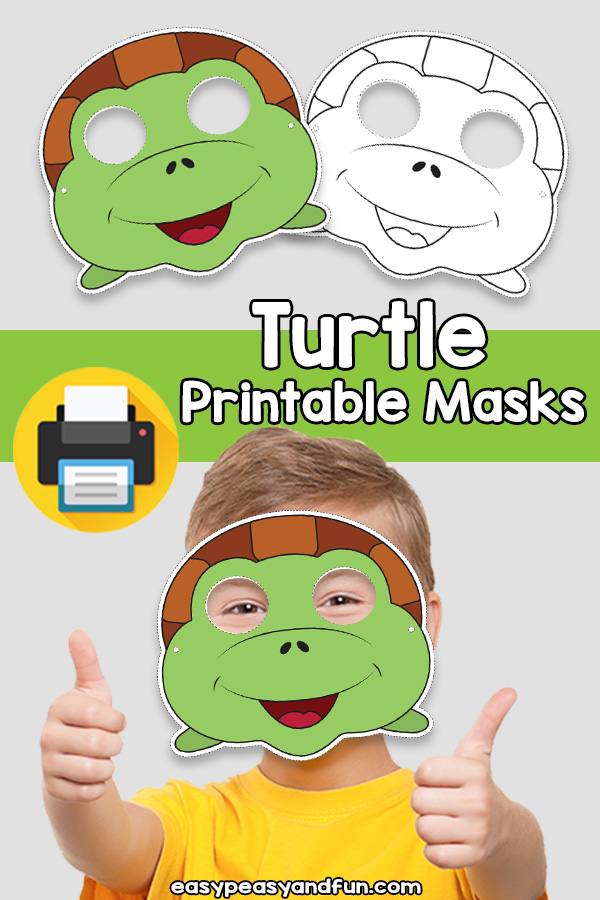 Printable turtle mask template â easy peasy and fun hip