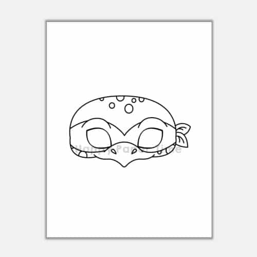 Turtle mask paper template printable