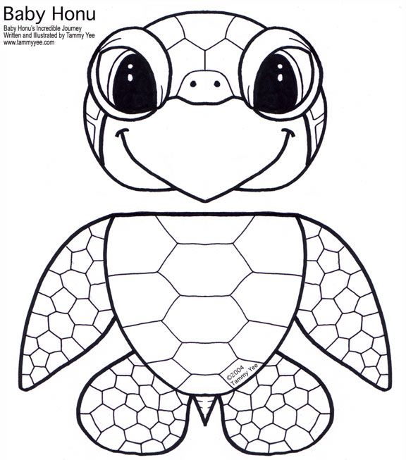 Paper bag honu green sea turtle puppet