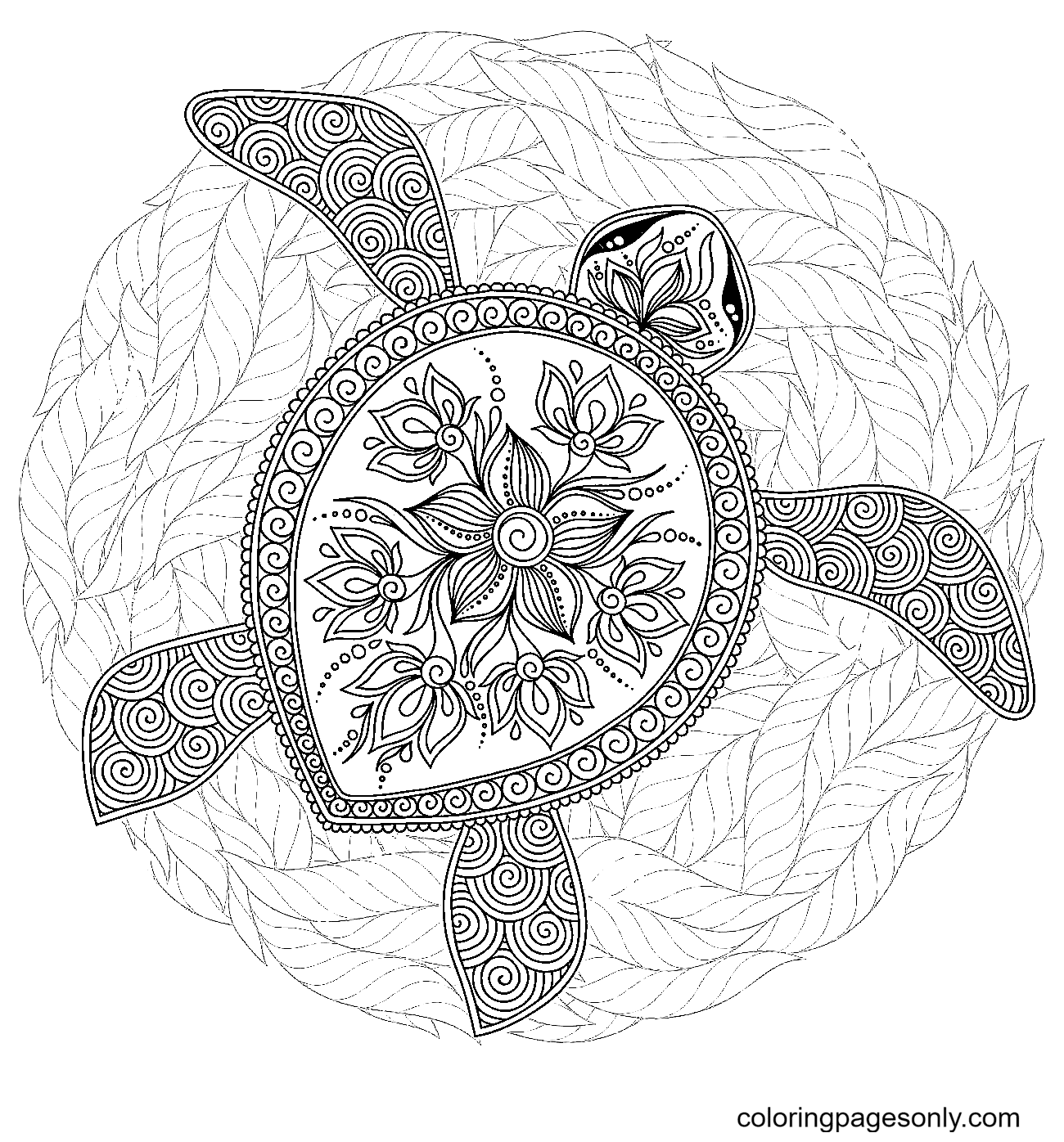 Turtle coloring pages printable for free download