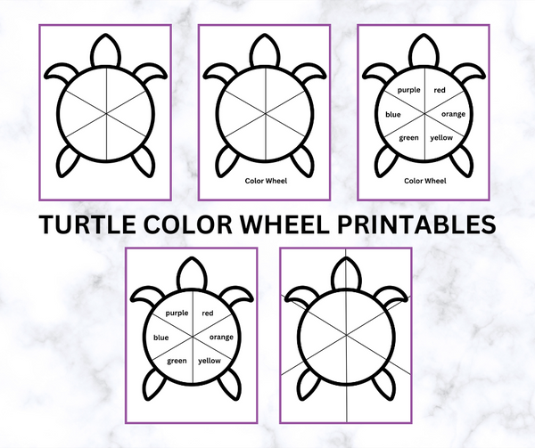 Turtle color wheel printable â messy little monster shop