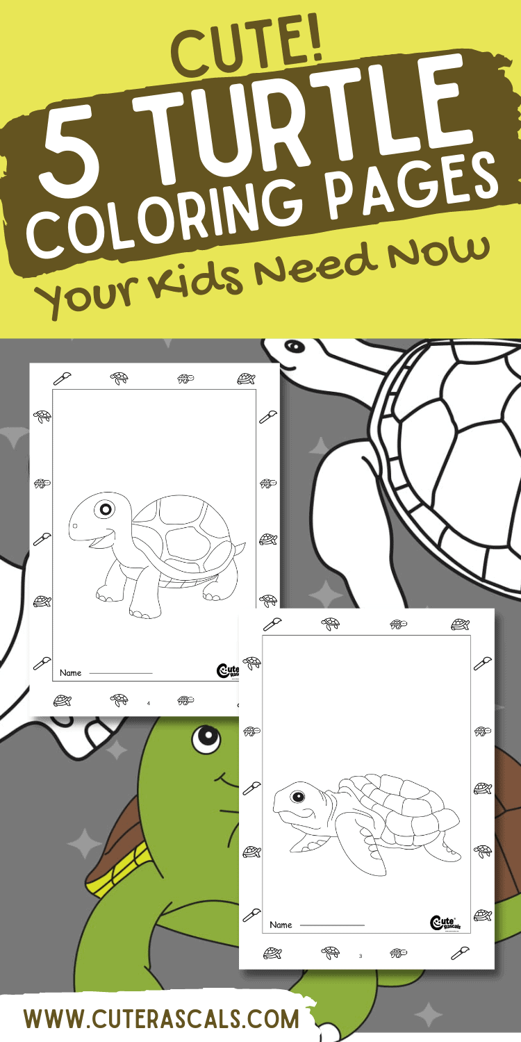 Cute turtle coloring pages your kids need now