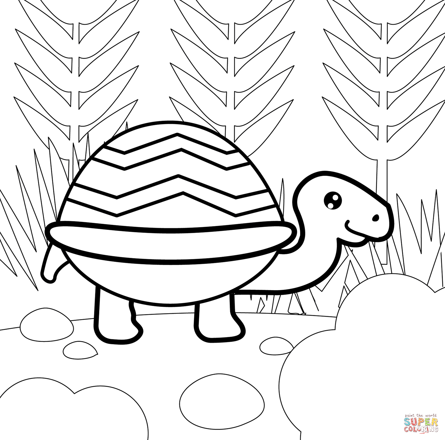 Turtle coloring page free printable coloring pages
