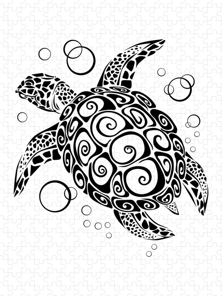 Turtle hoodie save the turtles sea turtle shirt love turtle shirt skip a straw save a turtle jigsaw puzzle by mounir khalfouf