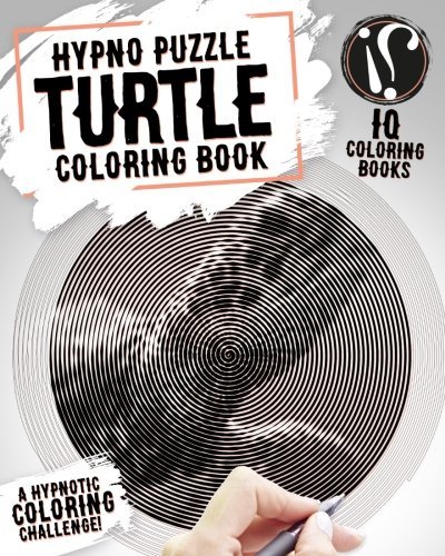 Turtle coloring book hypno puzzle single line spiral and activity challenge turtle coloring book for adults by iq coloring books