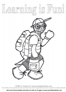 Turtle goes back to school coloring page â printables for kids â free word search puzzles coloring pages and other activities
