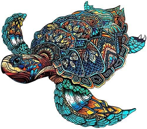 Kaayee wooden puzzles jigsaw sea turtle puzzle gift for adults and kids unique jigsaw pieces fun challenging animal puzzles gifts perfect family game inïpcs everything else