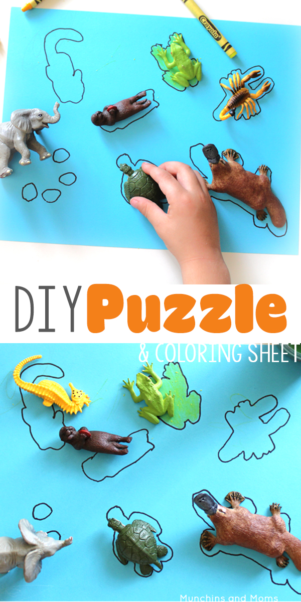 Diy puzzles and coloring sheet â munchkins and moms