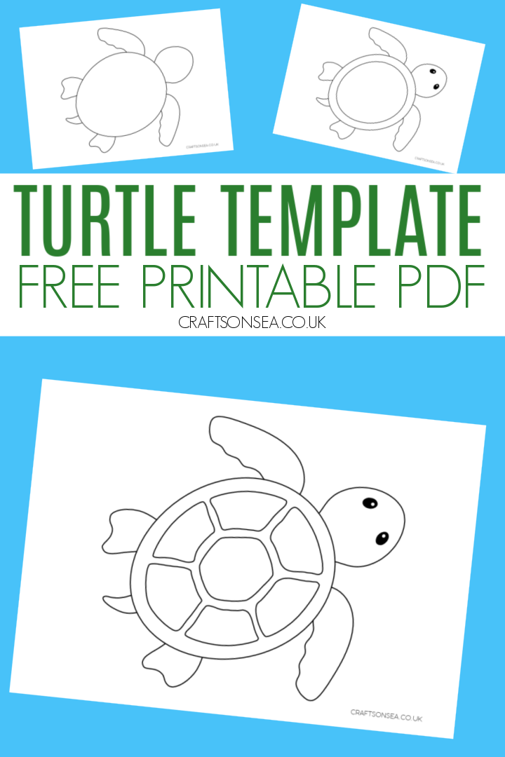 Turtle template free printable pdf