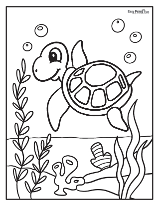 Turtle coloring pages