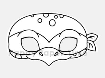 Turtle mask paper template printable