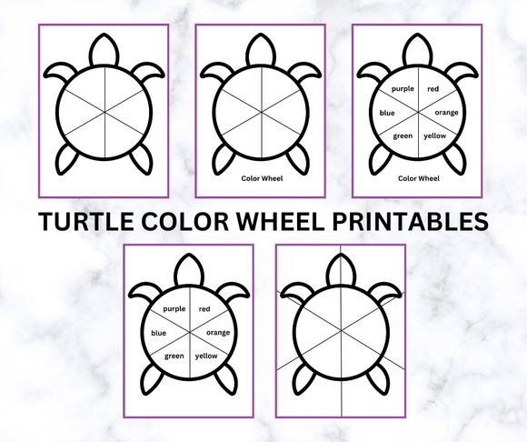 Turtle color wheel printable â messy little monster shop