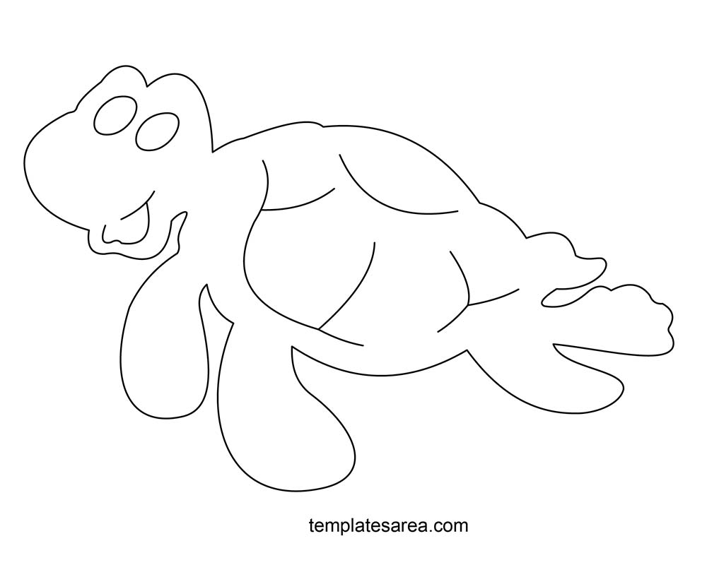 Charming printable turtle template for crafts and activities