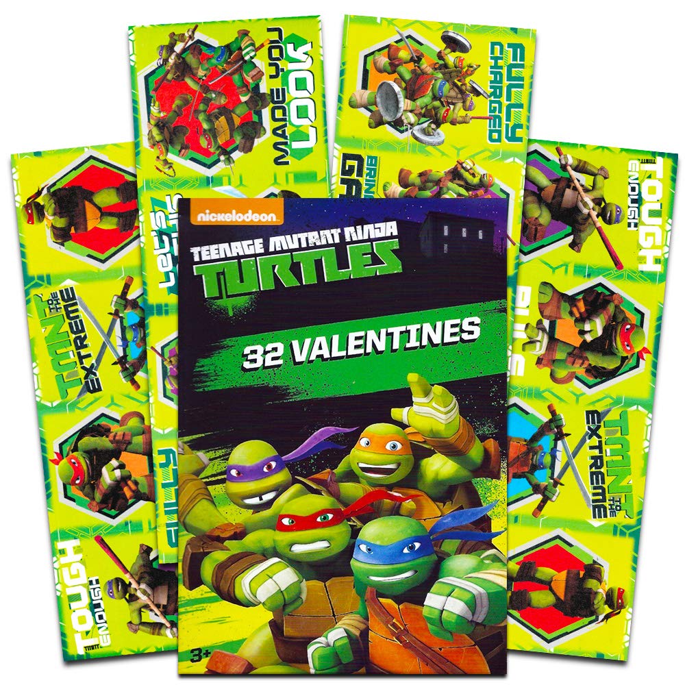 Nickelodeon teenage mutant ninja turtles valentines day cards for kids toddlers