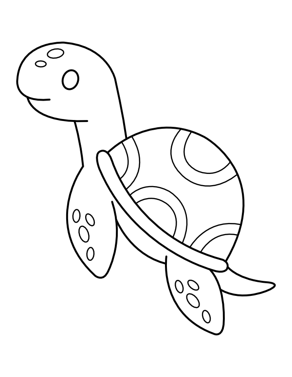 Printable sea turtle coloring page