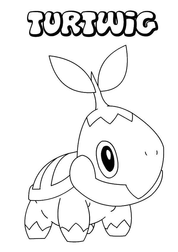 Online coloring pages coloring pokemon turtwig coloring